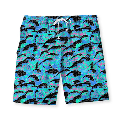 THE GREAT WAVE OF MEANING Men's Swim Shorts