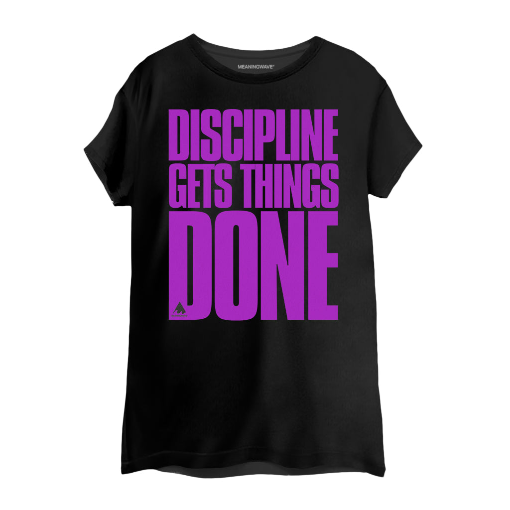 DISCIPLINE GETS THINGS DONE BLACK Women's Cotton T-Shirt