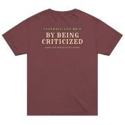I LITERALLY GOT RICH with Scott Adams | Oversized T-Shirt - Washed Maroon - back