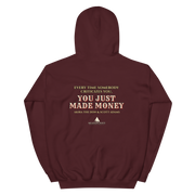 CHA CHING with Scott Adams | Hoodie - Maroon - back