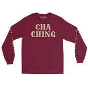 CHA CHING with Scott Adams | Long Sleeve Shirt - Maroon - front