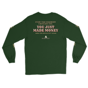 CHA CHING with Scott Adams | Long Sleeve Shirt - Forest Green - back