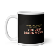 CHA CHING with Scott Adams | Mug - Black - back