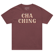 CHA CHING with Scott Adams | Oversized T-Shirt - Washed Maroon - front