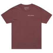I LITERALLY GOT RICH with Scott Adams | Oversized T-Shirt - Washed Maroon - front