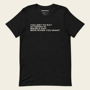 YOU GET TO EAT AT DENNY'S with Norm Macdonald | T-Shirt - Black - front