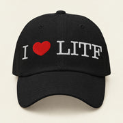 I ♥ LIVING IN THE FUTURE | Dad Cap - Black - front