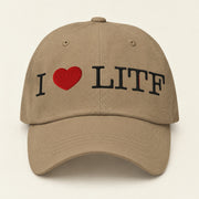 I ♥ LIVING IN THE FUTURE | Dad Cap - Khaki - front