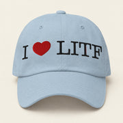 I ♥ LIVING IN THE FUTURE | Dad Cap - Light Blue - front