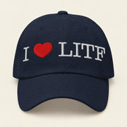 I ♥ LIVING IN THE FUTURE | Dad Cap - Navy - front