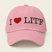 I ♥ LIVING IN THE FUTURE | Dad Cap - Pink - front
