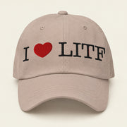 I ♥ LIVING IN THE FUTURE | Dad Cap - Stone - front