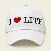 I ♥ LIVING IN THE FUTURE | Dad Cap - White - front