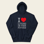 I ♥ LIVING IN THE FUTURE | Hoodie - Navy - front