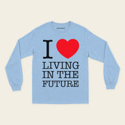 I ♥ LIVING IN THE FUTURE | Long Sleeve Shirt - Light Blue - front