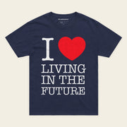 I ♥ LIVING IN THE FUTURE | Oversized T-Shirt - Navy - front