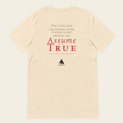 ASSUME TO BE TRUE with Neville Goddard T-Shirt in Heather Natural, back
