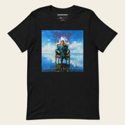 STOP TRYING with Neville Goddard Album Cover T-Shirt in Black, front