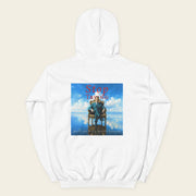 STOP TRYING with Neville Goddard Hoodie in White, back