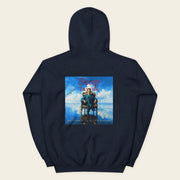 STOP TRYING with Neville Goddard Hoodie in Navy, back