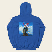 STOP TRYING with Neville Goddard Hoodie in Royal, back