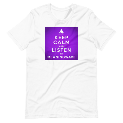 Akira The Don KEEP CALM AND LISTEN TO MEANINGWAVE Cotton Crew Tee | In black & white