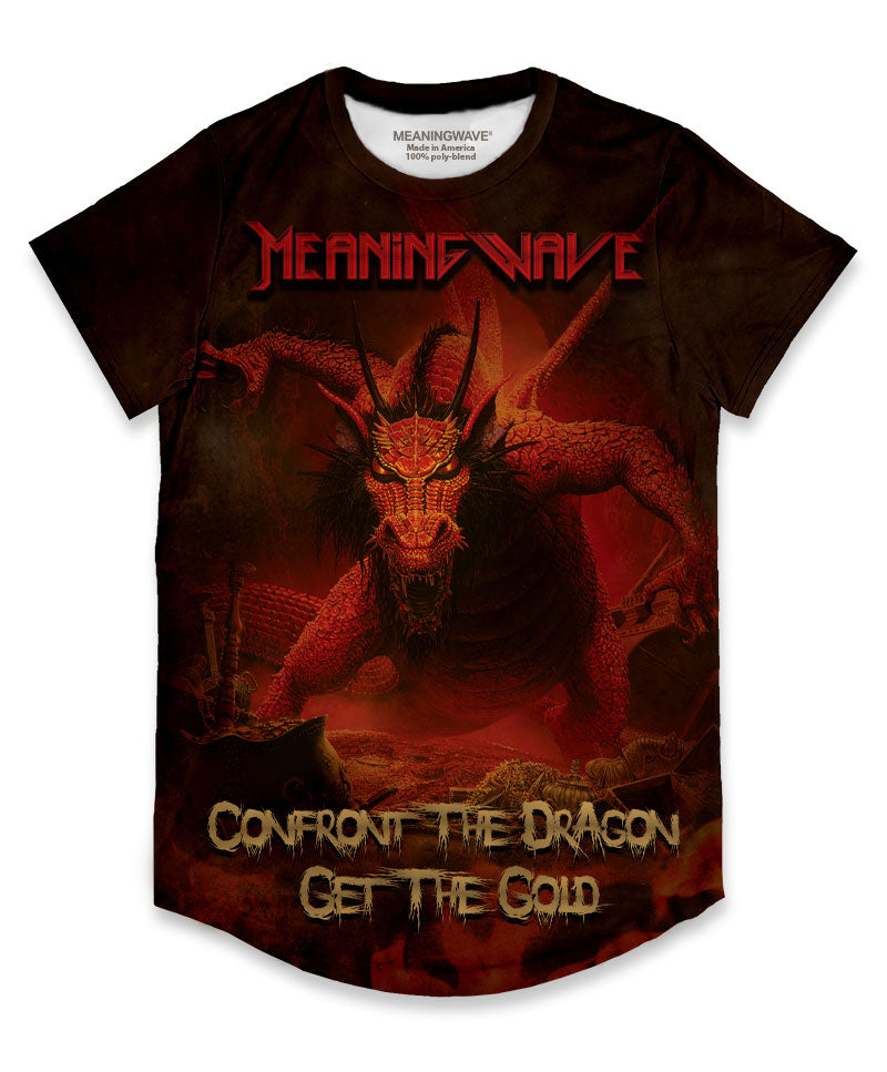 Meaningwave - Confront The Dragon Men's Scoop T-Shirt