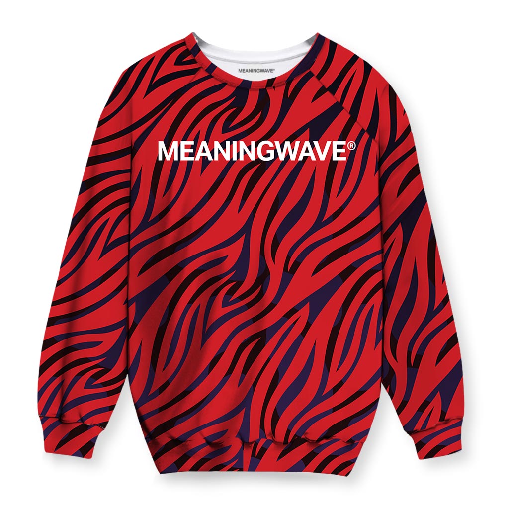 Meaningwave Rick James Neon Zebra Sweatshirt