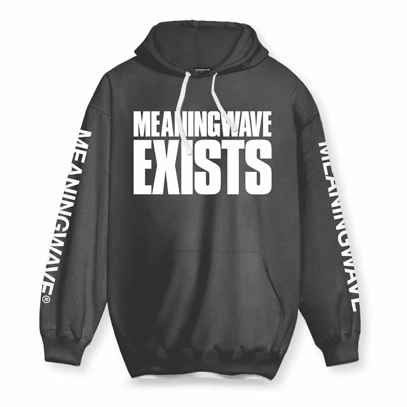 MEANINGWAVE EXISTS Hoodies