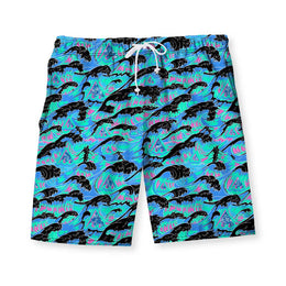 THE GREAT WAVE OF MEANING Men's Swim Shorts