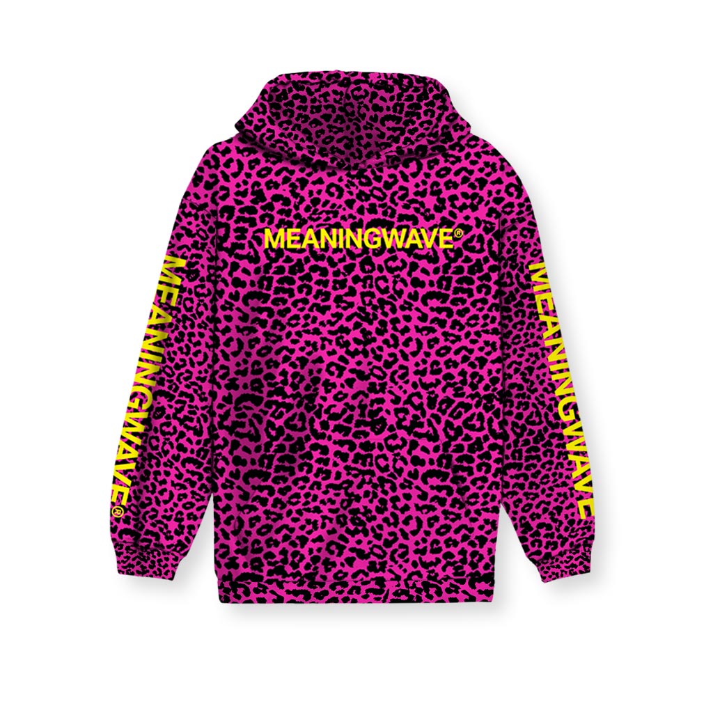 Meaningwave Neon Leopard Kid's Hoodie