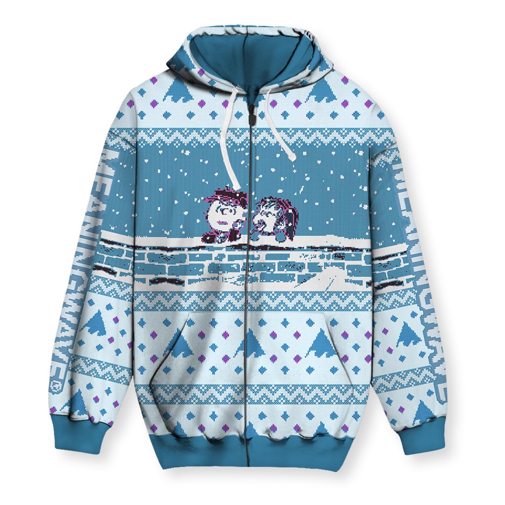 LOFI CHRISTMAS Men's Zip-Up Hoodie