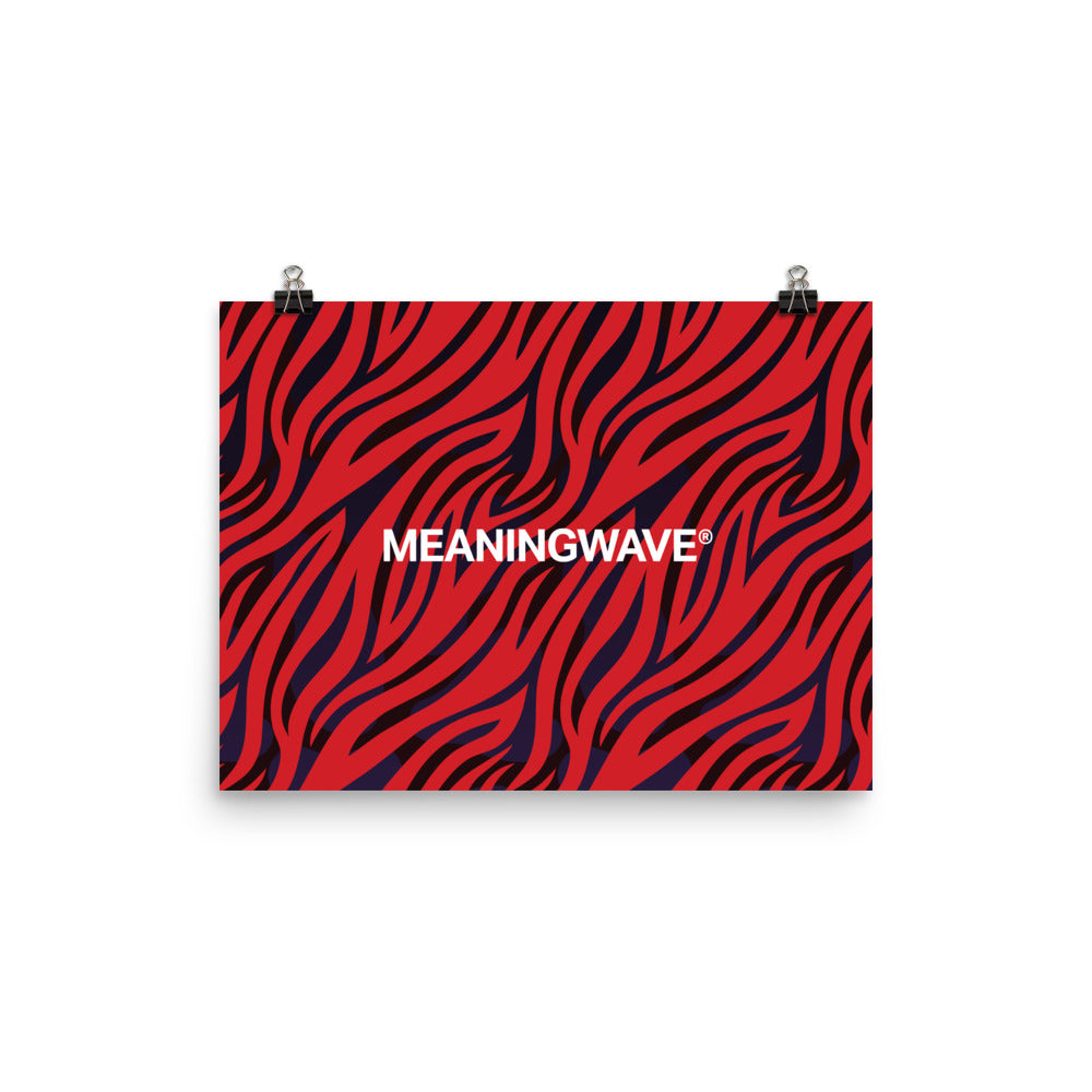 Meaningwave Rick James Neon Zebra  | Poster