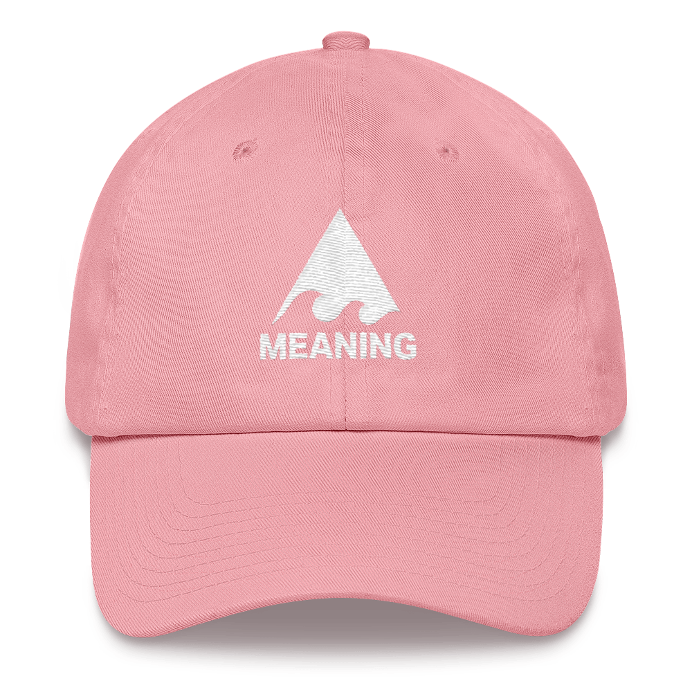 MEANINGWAVE Classic Logo Dad hat (Pink & Blue)